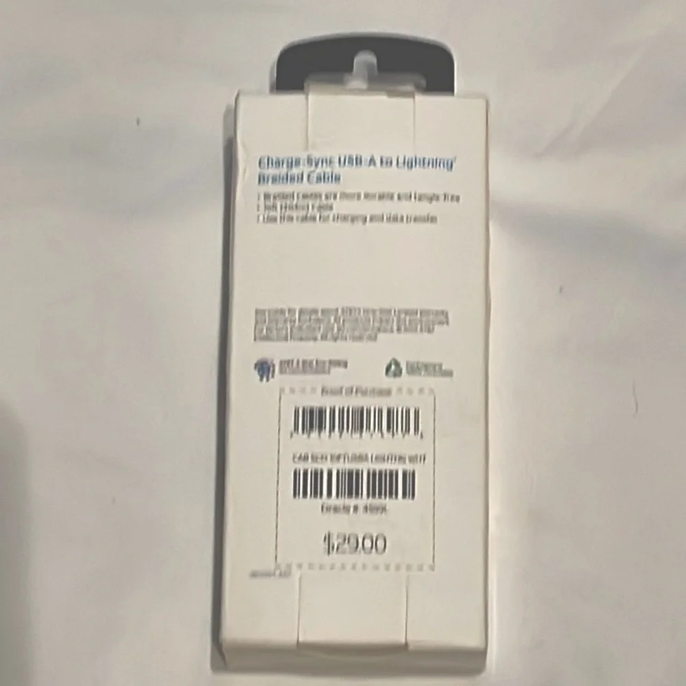 AT&T USB-A to Lightning braided cable. NEW IN BOX